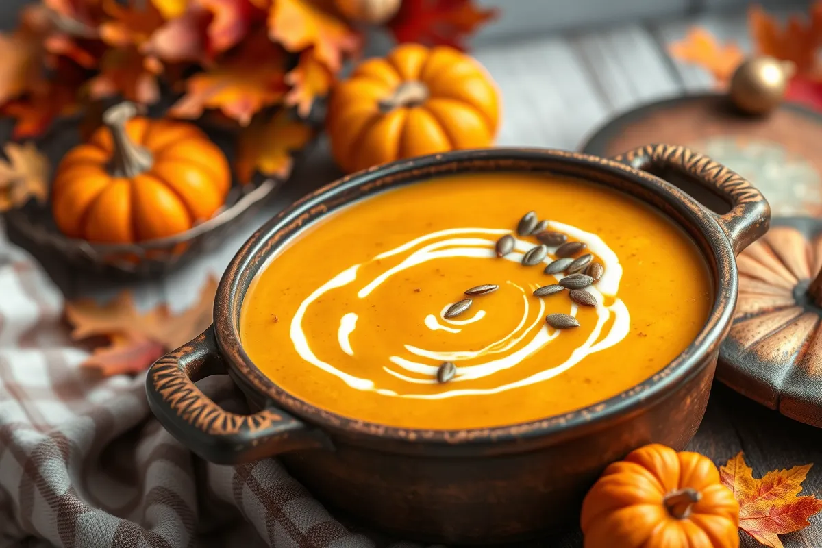 Pumpkin Soup with a Spooky Twist